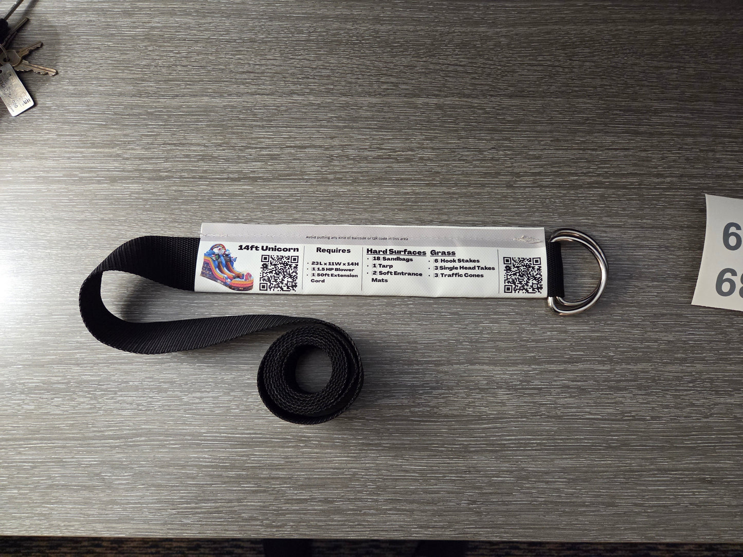 Custom QR Code Sleeve for Inflatable Straps