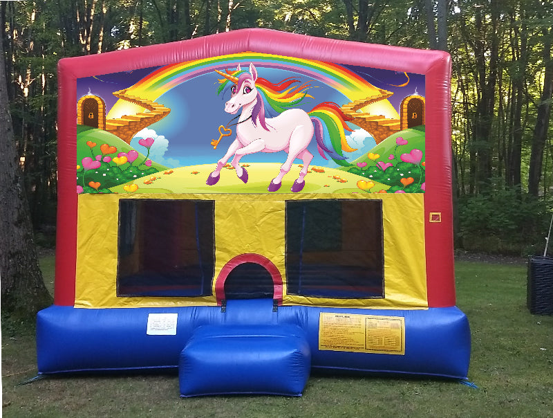 Picture of a Unicorn banner on a bounce